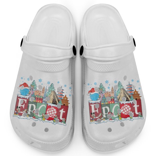 Disney Epcot Christmas Clogs, Joy to the World Christmas 2023 Clogs