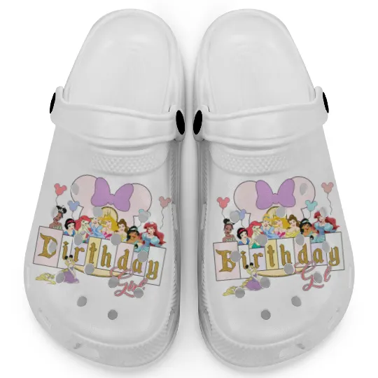 Disney Birthday Girl Clogs, Disney Princess Birthday Clogs, Disneyland Birthday