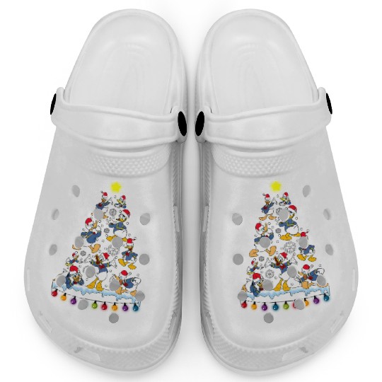 Disney Donald Duck Christmas Tree Xmas Clogs, Santa Hat Donbald Outfits Clogs