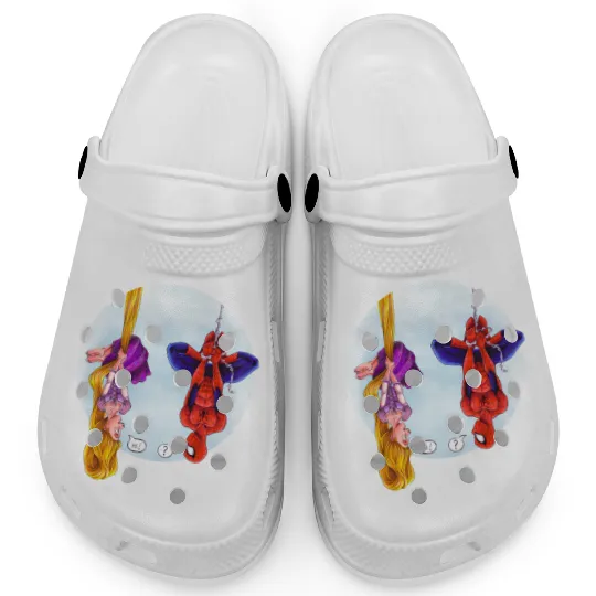 Disney Rapunzel And Marvel Spider-Man Clogs, Disney Princess, Fans Gift