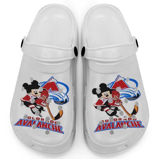 Colorado Avalanche Mickey Mouse Disney Hockey Clogs
