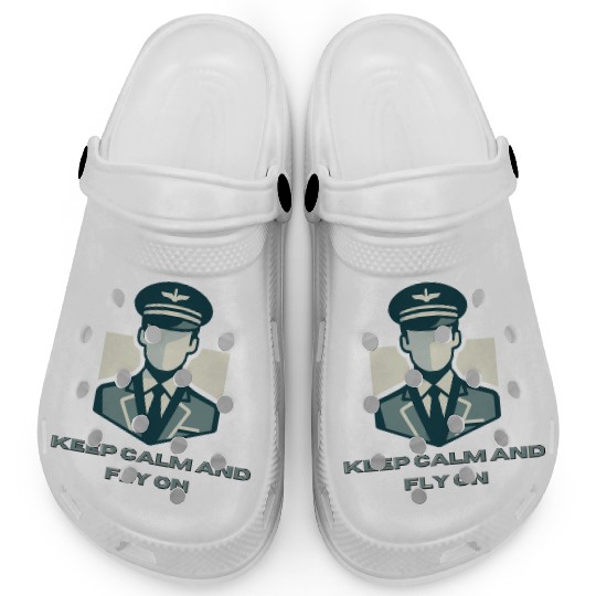 Keep Calm And Fly On - Clogs for Pilots