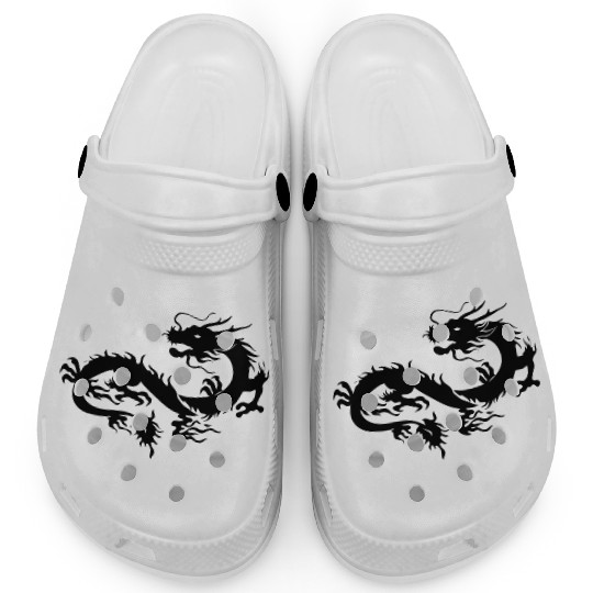Chinese dragon art Clogs