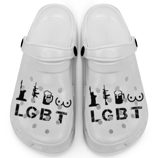 LGBT-liberty, Guns, Beer and Tits Clogs