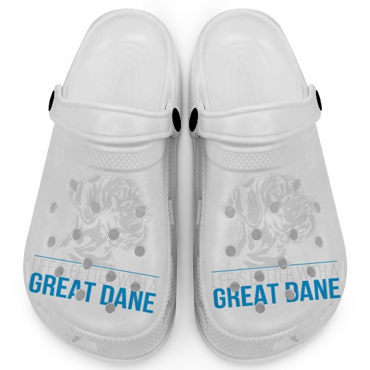 LIFE IS BETTER WITH A GREAT DANE Clogs