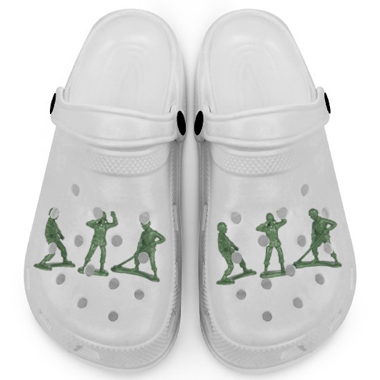 3 GREEN ARMY MEN Clogs