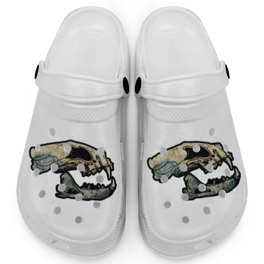 cat skull Clogs