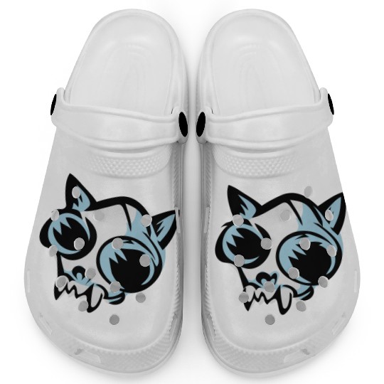 cat skull Clogs