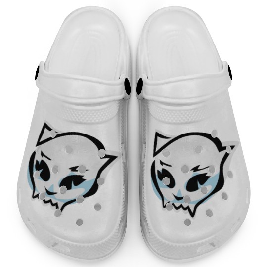 cat skull Clogs