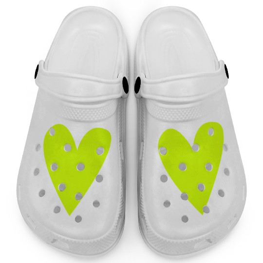 Green heart Clogs