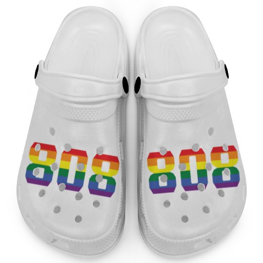 Gay Pride 808 Honolulu Area Code Clogs