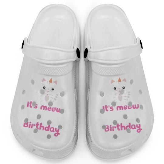 It's meow 70th Birthday Cute Gift Kitten Kitty Cat Clogs