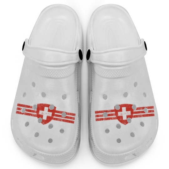 Swiss Flag Clogs - Swiss Emblem & Switzerland Flag