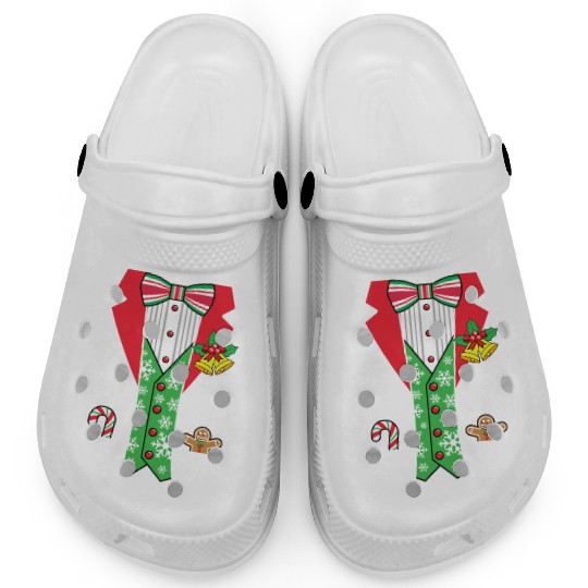 Christmas Tuxedo Clogs