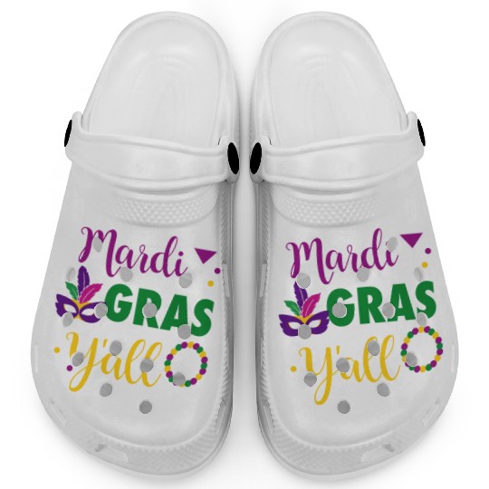 Mardi Grass Y'All Clogs