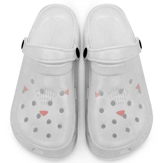 cat face cute gift love cuddle pet relax animal Clogs