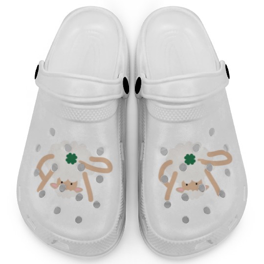Kiss Me Im Irish Sheep Funny St Patricks Day Pun Clogs