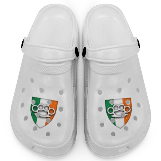 Irish Hooligan Crest vintage distressed look Clogs