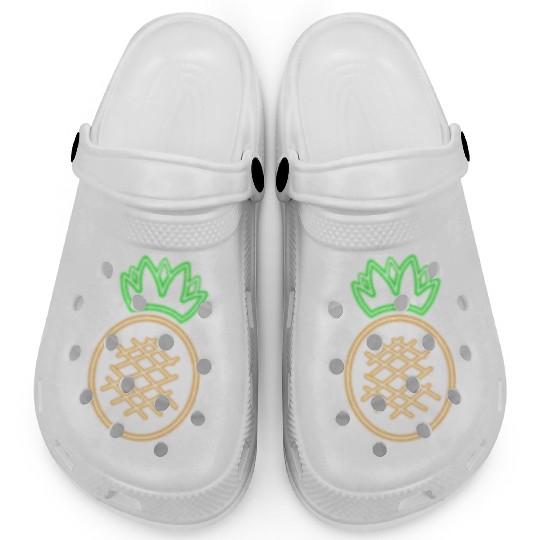 Neon Pineapple Pocket Glow Party Fruit Costume Clogs