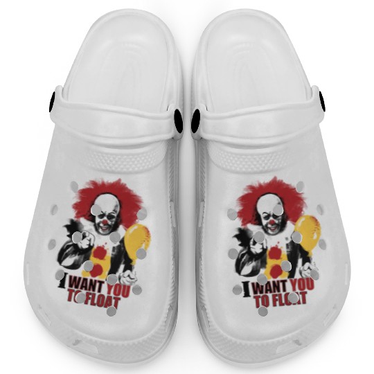 Creepy Pennywise LIGHT Version Art Character Clogs
