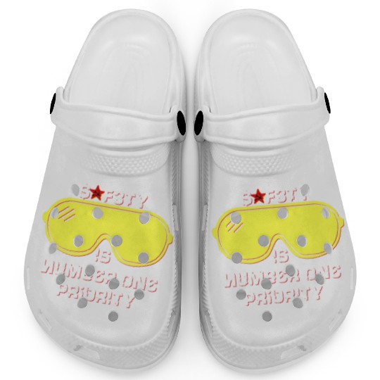 Safety Is Number One Priority - Crazy Russian Hacker Safetyglasses Clogs