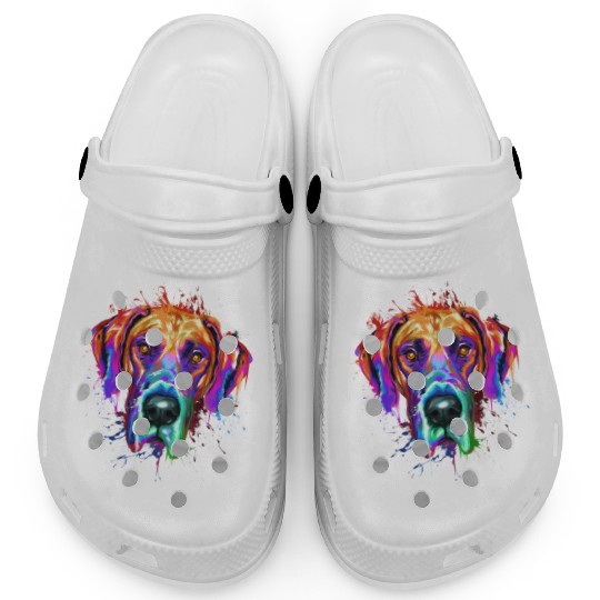 Great Dane Splash Art Clogs