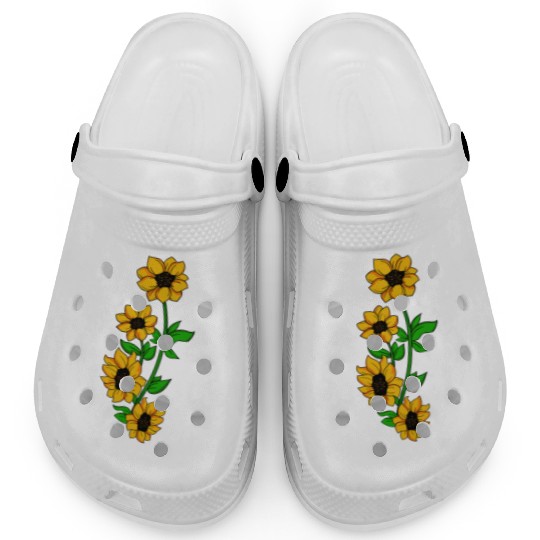 sunflower flowers bunch bloom gift idea Clogs