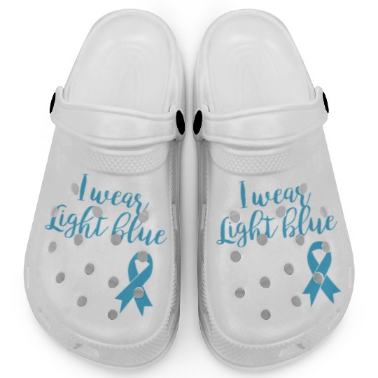 I Wear Light Blue For Dad Clogs Prostate Cancer