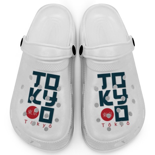Tokyo Clogs and apparel design effect print,