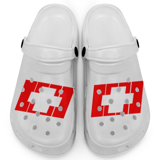 Switzerland Flagg Clogs