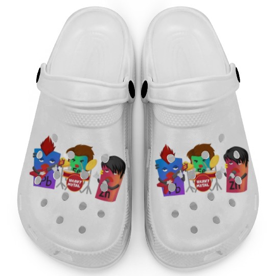Funny Heavy Metals Chemistry Elements Rock Band Clogs