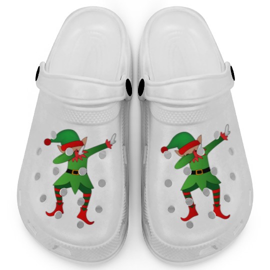 Funny Dabbing Christmas Elf Clogs Santa's Helper D