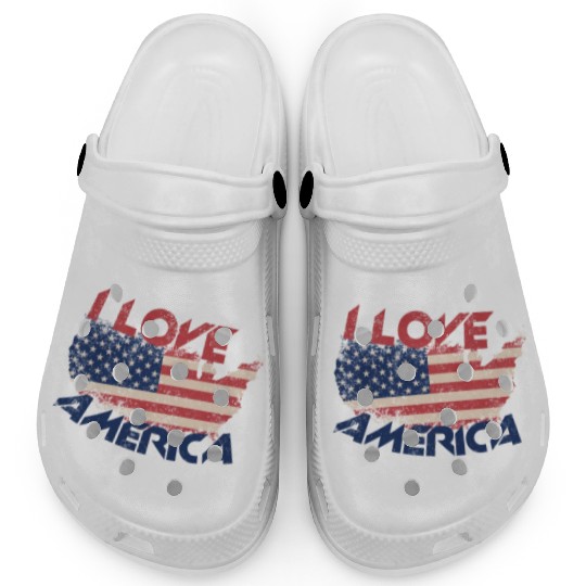 I LOVE AMERICA Clogs