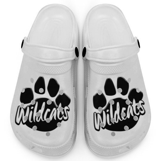 Wildcats Paw Print Mascot School Pride Clogs