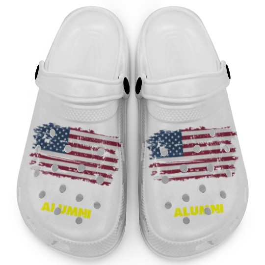 DD-214 Us Armed Forces Alumni American Flag Clogs