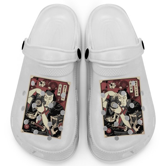 PHOTOGRAPHER SAMURAI MEN PICTURE JAPANESE Clogs