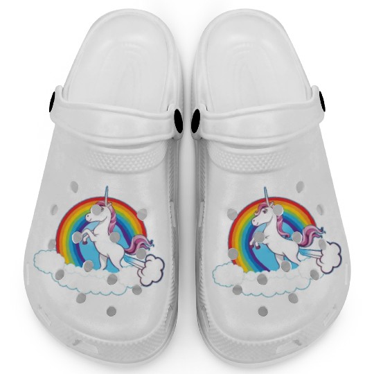 Rainbow Unicorn Love Clogs