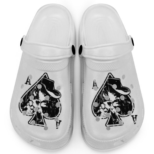 Distressed Ace Of Spades Graphic Clogs