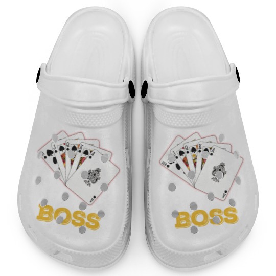Boss Jack Queen King Ace Funny Gift Clogs