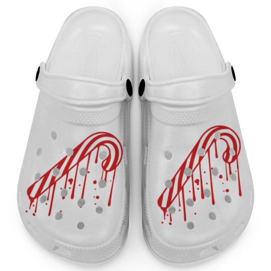 drop graffiti melt stamp candy cane tasty candy su Clogs