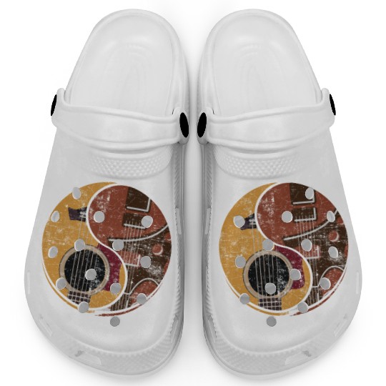 Guitar Ying Yang Music Guitar Player Gift Clogs