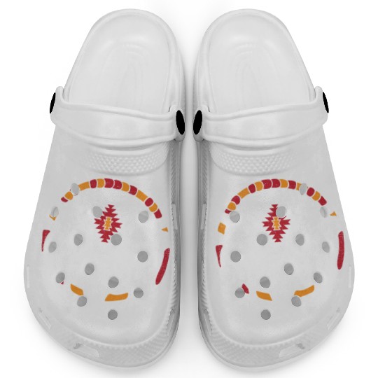 Aztec Pattern Cow Skull Cowboy Indian Mexican Clogs
