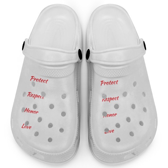 Black Man (Wht Text) Clogs