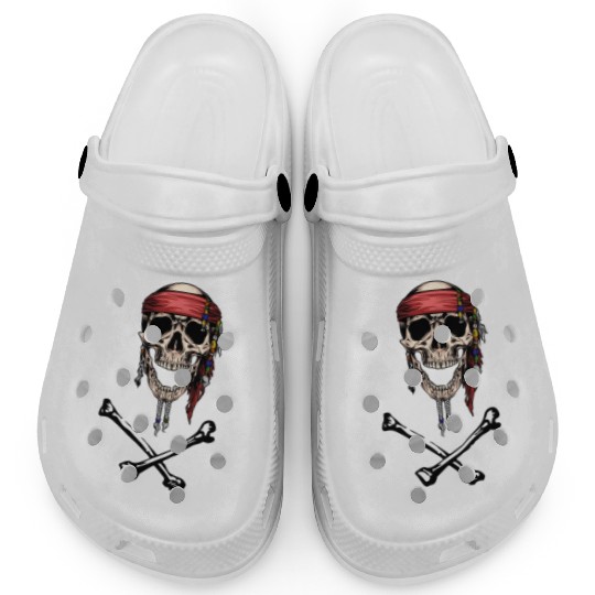Pirate Skull and Crossbones Clogs