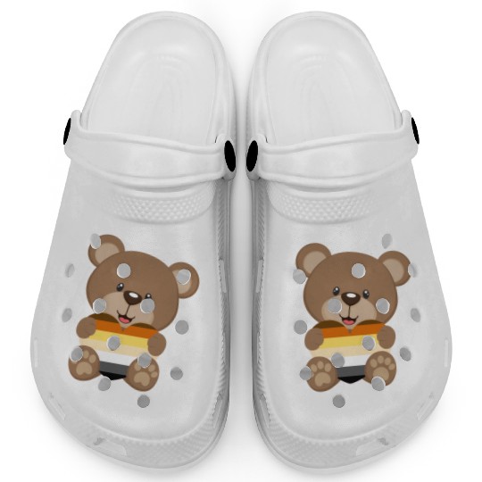 Teddy Bear LGBT Gay Pride Cartoon CSD Fetish Clogs