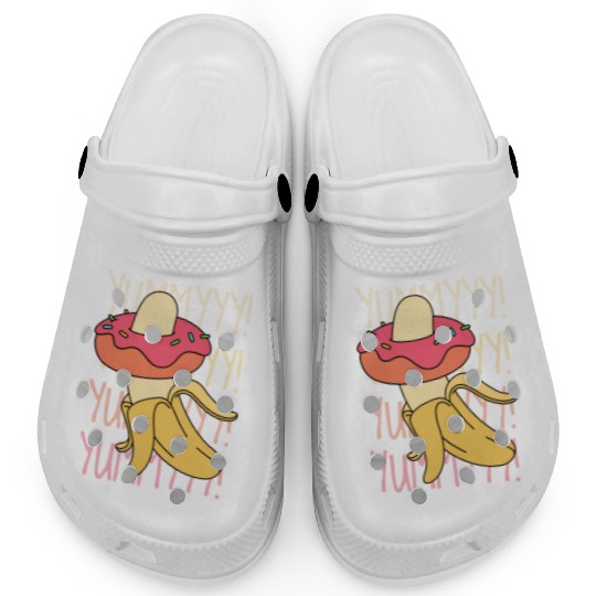 Banana Donut Yummy Delicious Funny Clogs