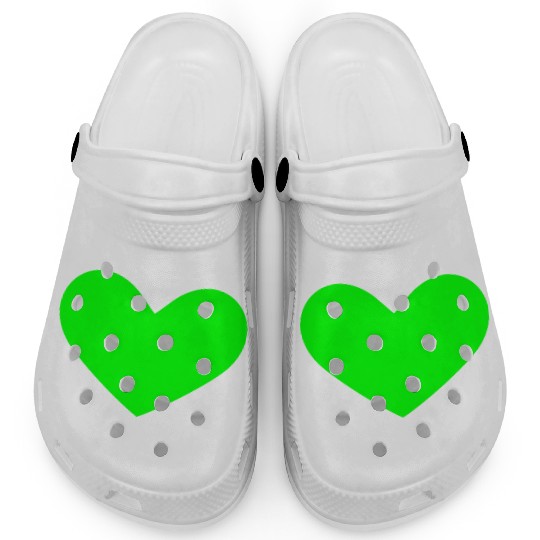 Green heart Clogs