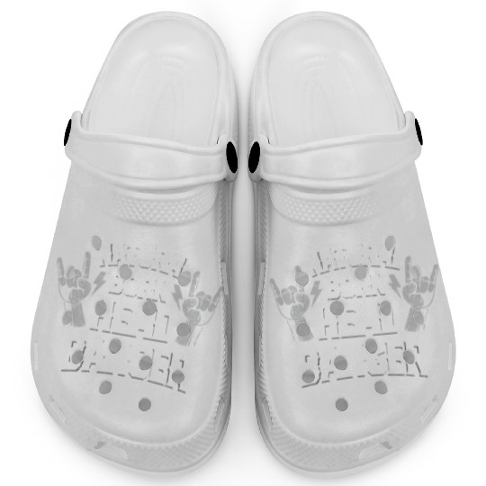 Natural born Headbanger Devil horns Heavy Metal Clogs