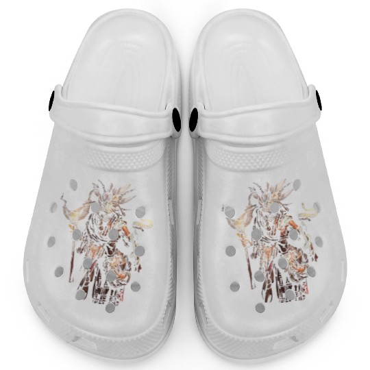 Female Voodoo Queen Witch Doctor Halloween Costume Clogs