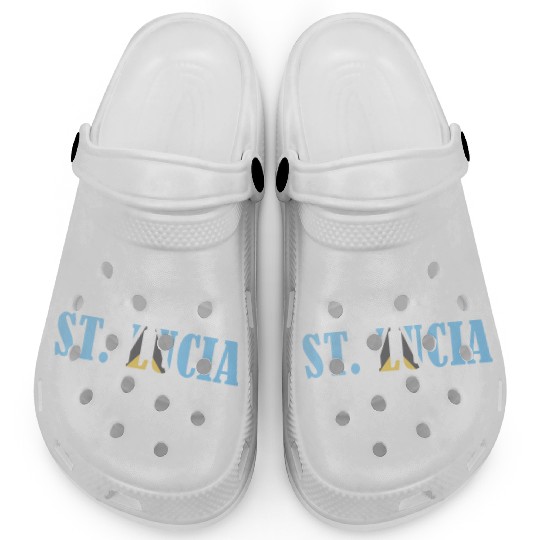 St Lucia flag Clogs